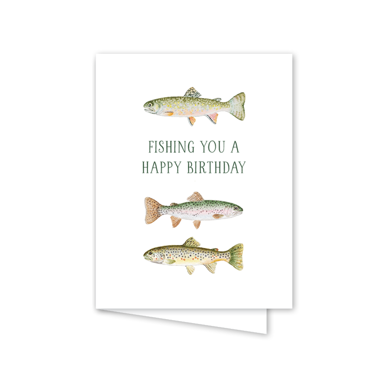 Buy Trout Fishing - Greetings Card 10560 (Happy Birthday) Online