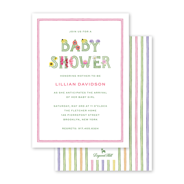 Oh Boy Baby Shower Invitations, Green Balloon